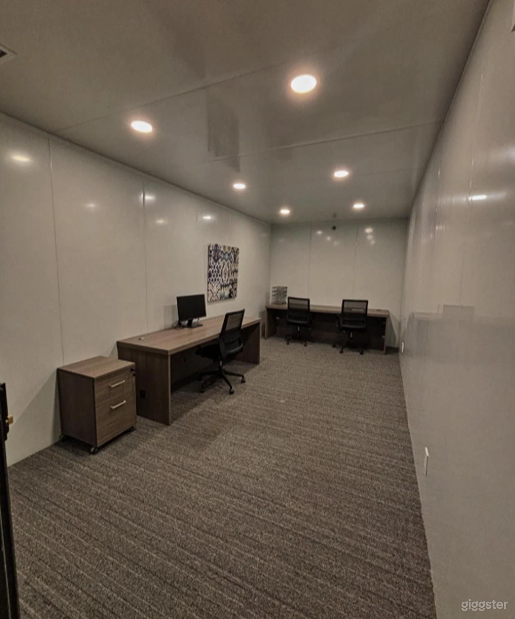 Private Shipping Container Style Office with Whiteboard Wall Photo 2