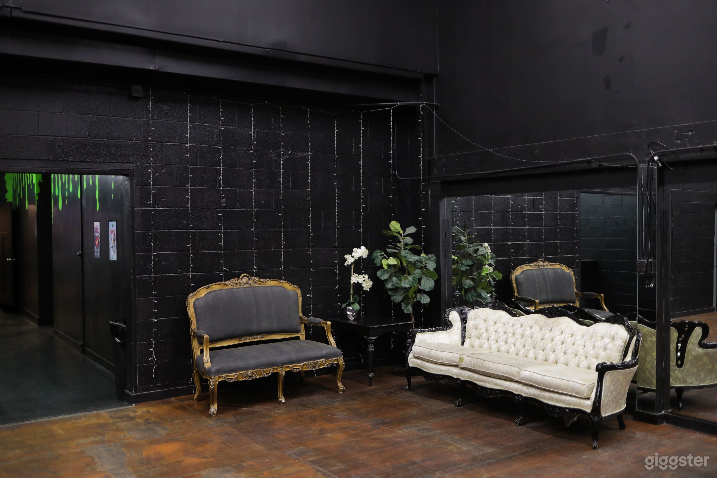 Lounge area and hallway to the left