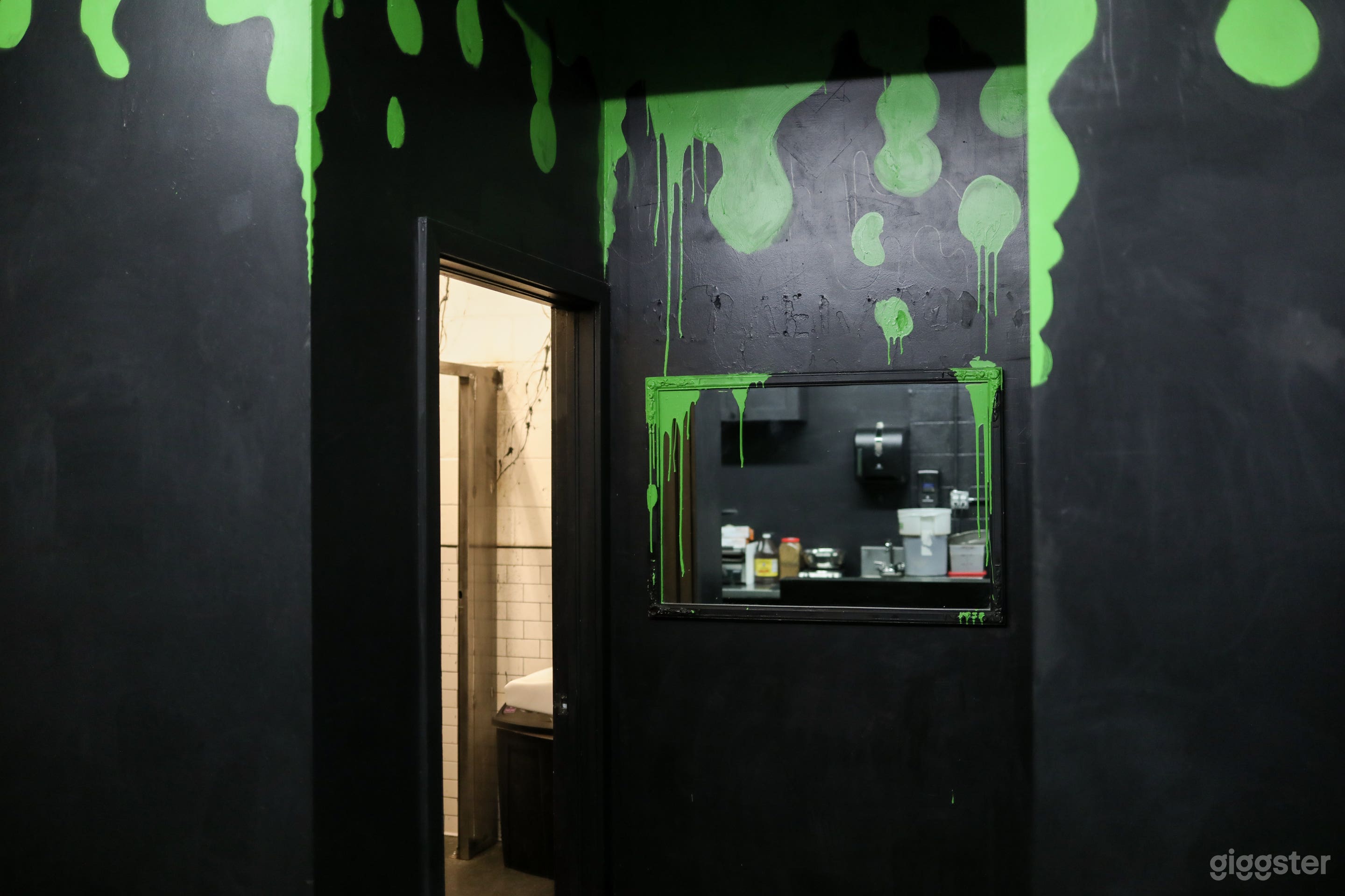 Hallway area leading to bathroom