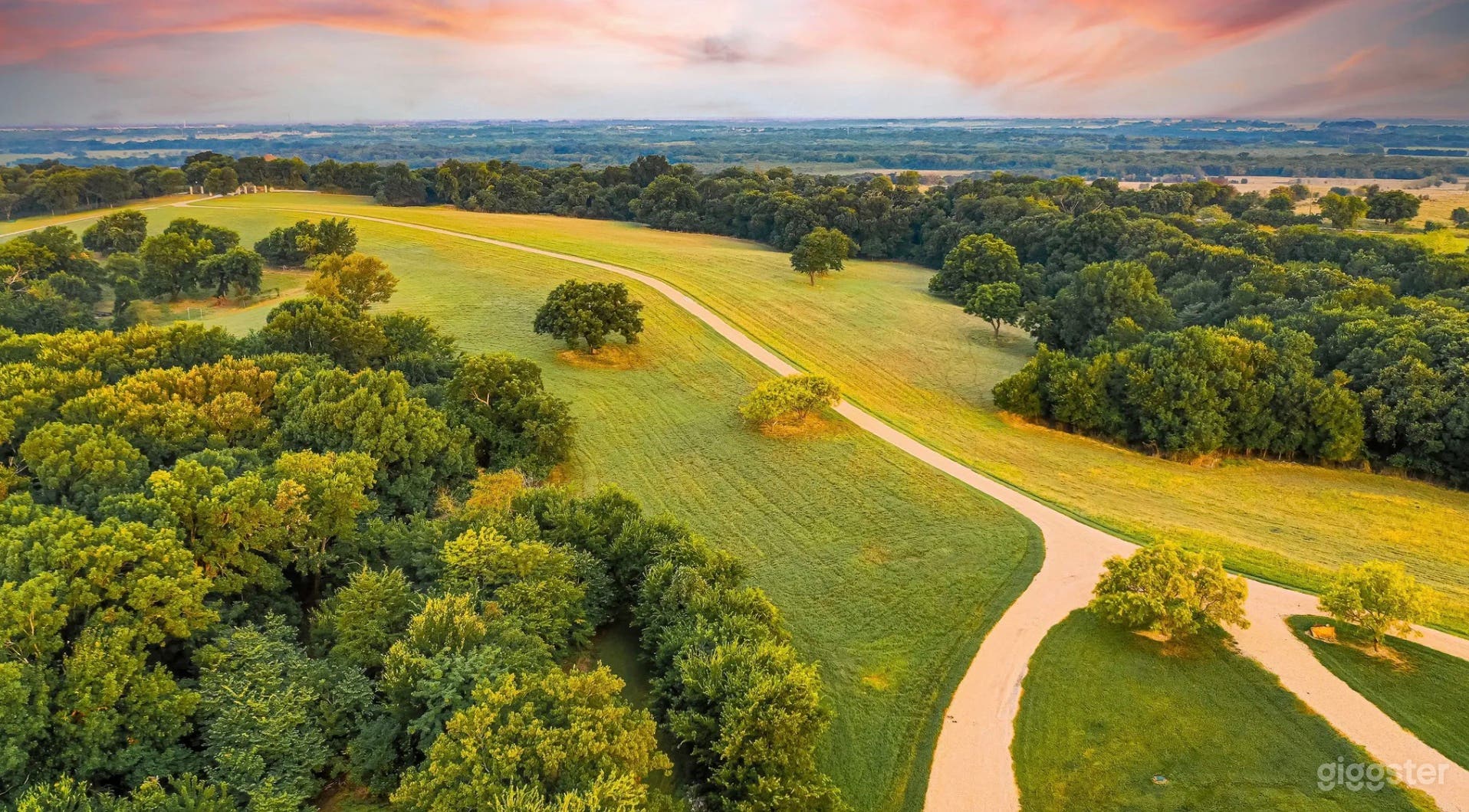 Long beautiful driveway