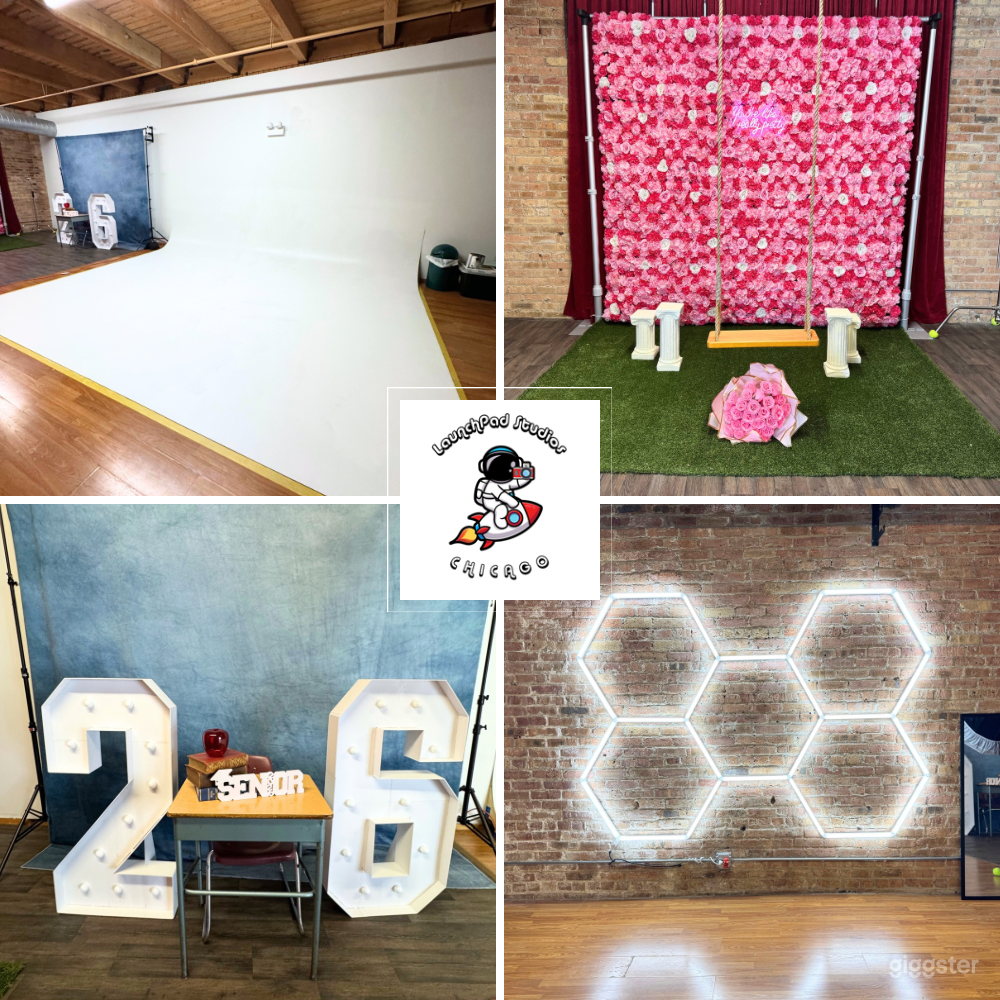 White Cyc Wall Studio + Graduation/Spring Sets & LED Wall Photo 1