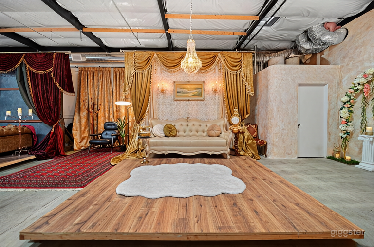  Sala de Estar Vintage Elegante de Princesa - Estudio Fotográfico 