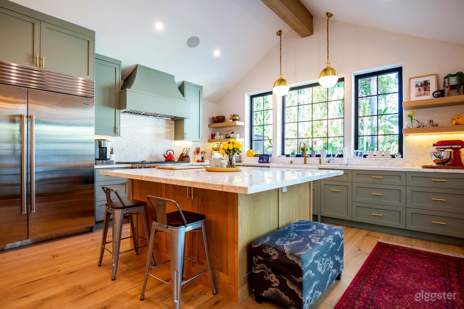 kitchen island, west view
