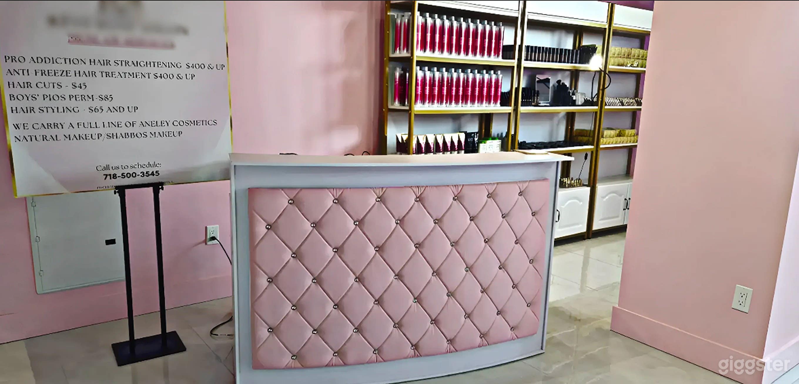 Chic Pink Salon for Shoots & Beauty Events Photo 3