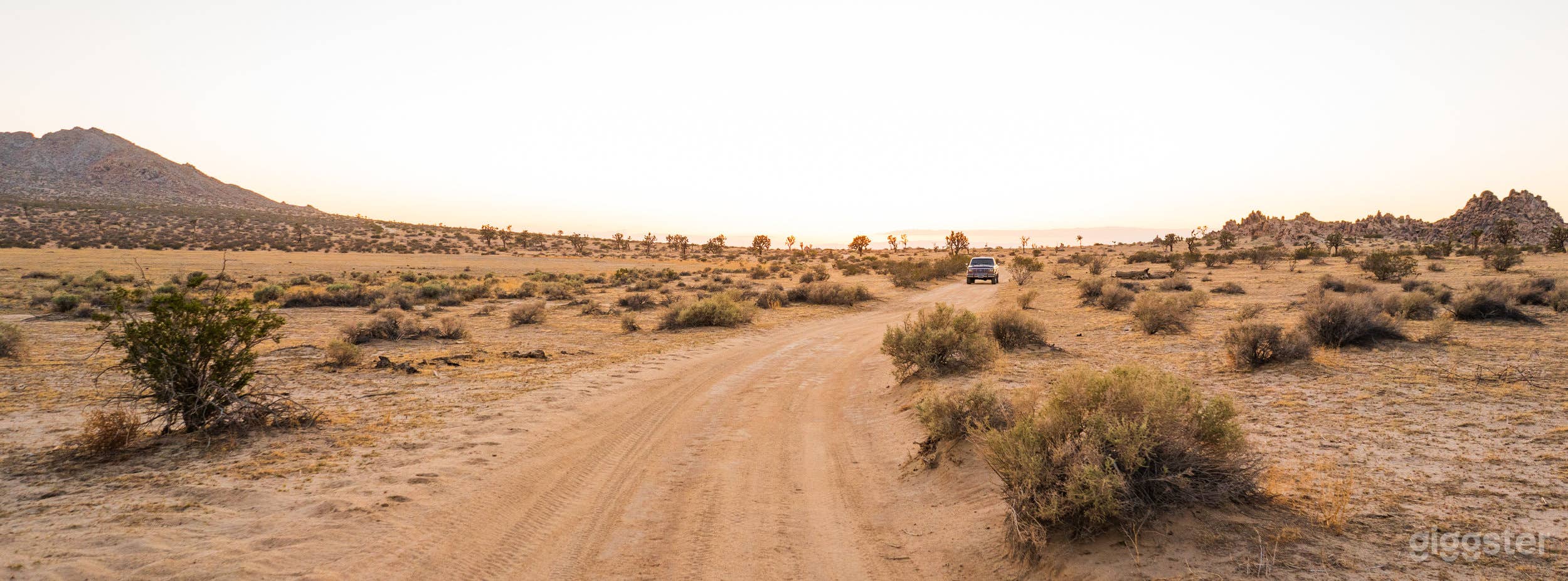 Single lane, desert road on north end of property
