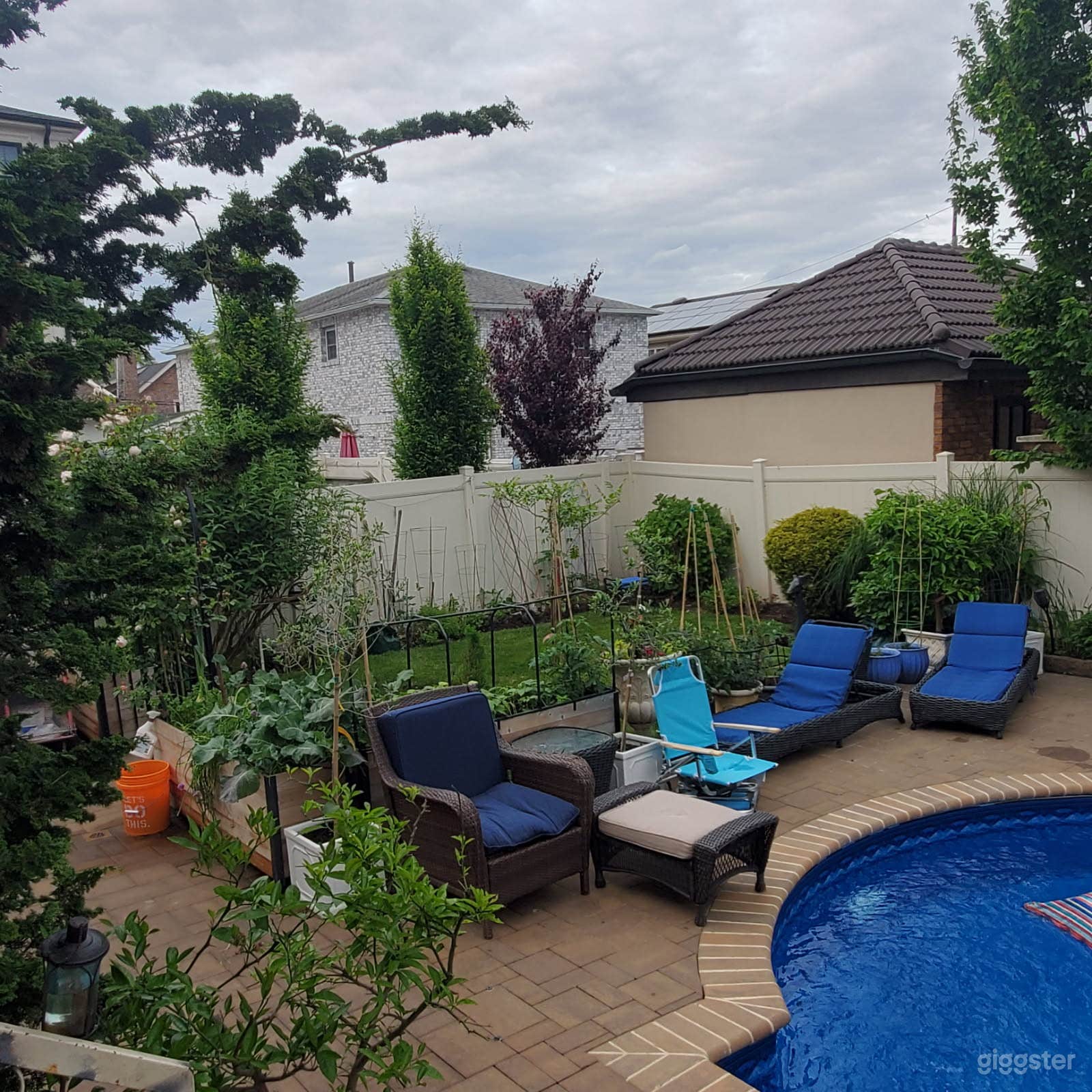 Rear yard looking north east