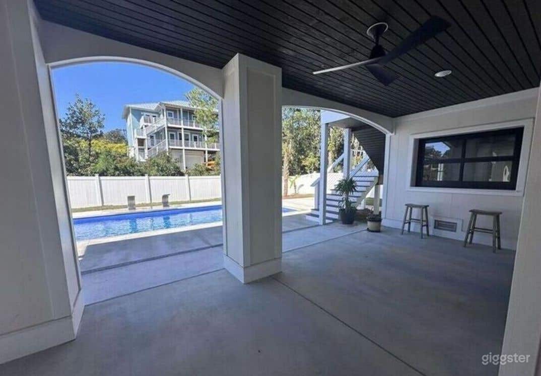 Coastal Mediterranean Modern Pool Retreat Photo 2