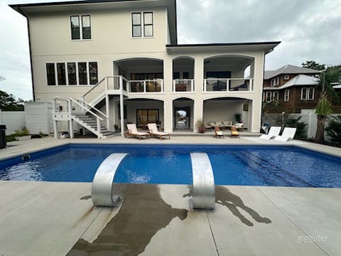 Coastal Mediterranean Modern Pool Retreat Photo 1