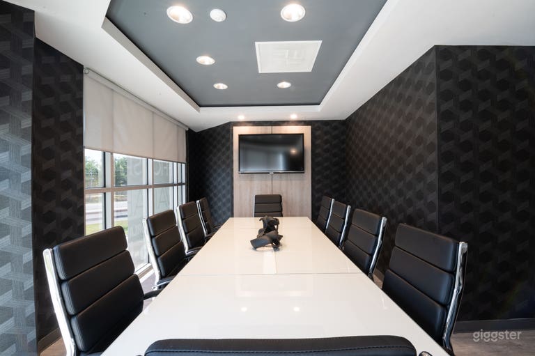  Comfortable, Sophisticated, and Modern 10 SEAT BLACK Conference Room 