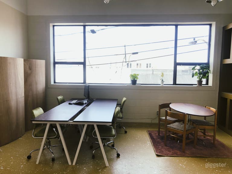  Meeting space and desks. Can be moved or rearranged as needed 