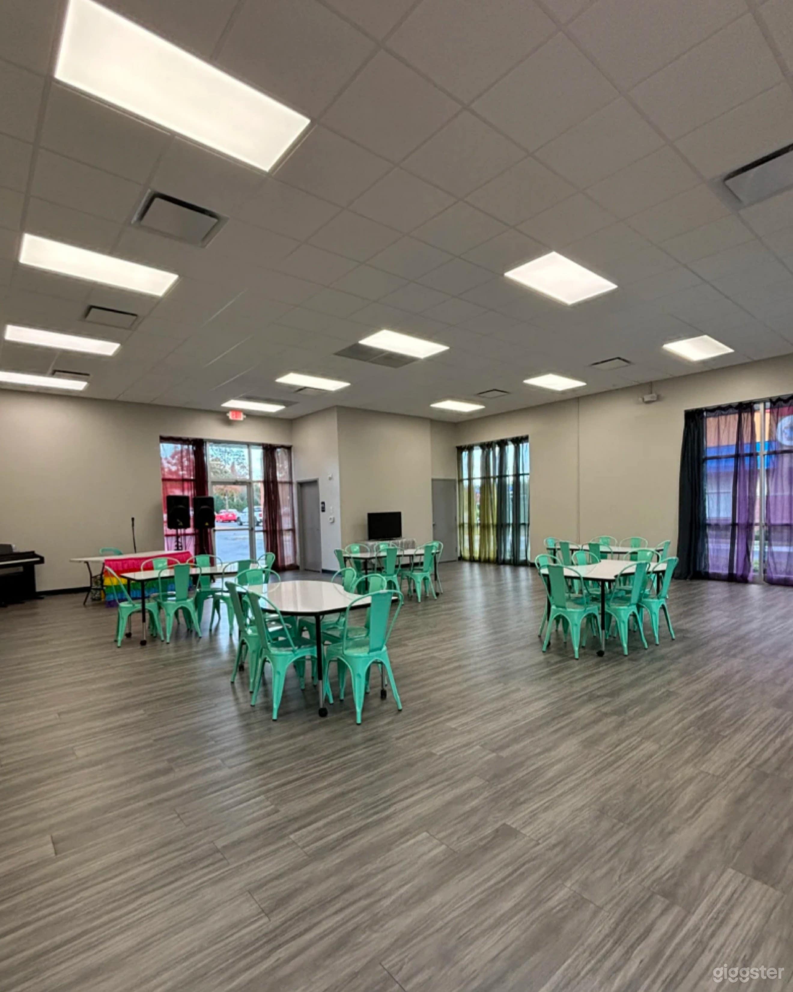 Meeting tables are available to use as needed and are easy to move into any formation or grouping! 