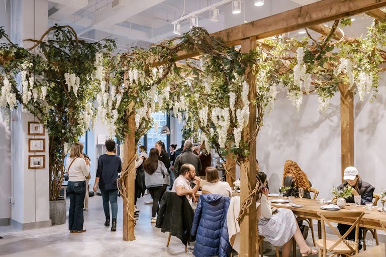  Cozy French-Inspired Café with Rustic Charm & Floral Accents (NAVY YARD) 