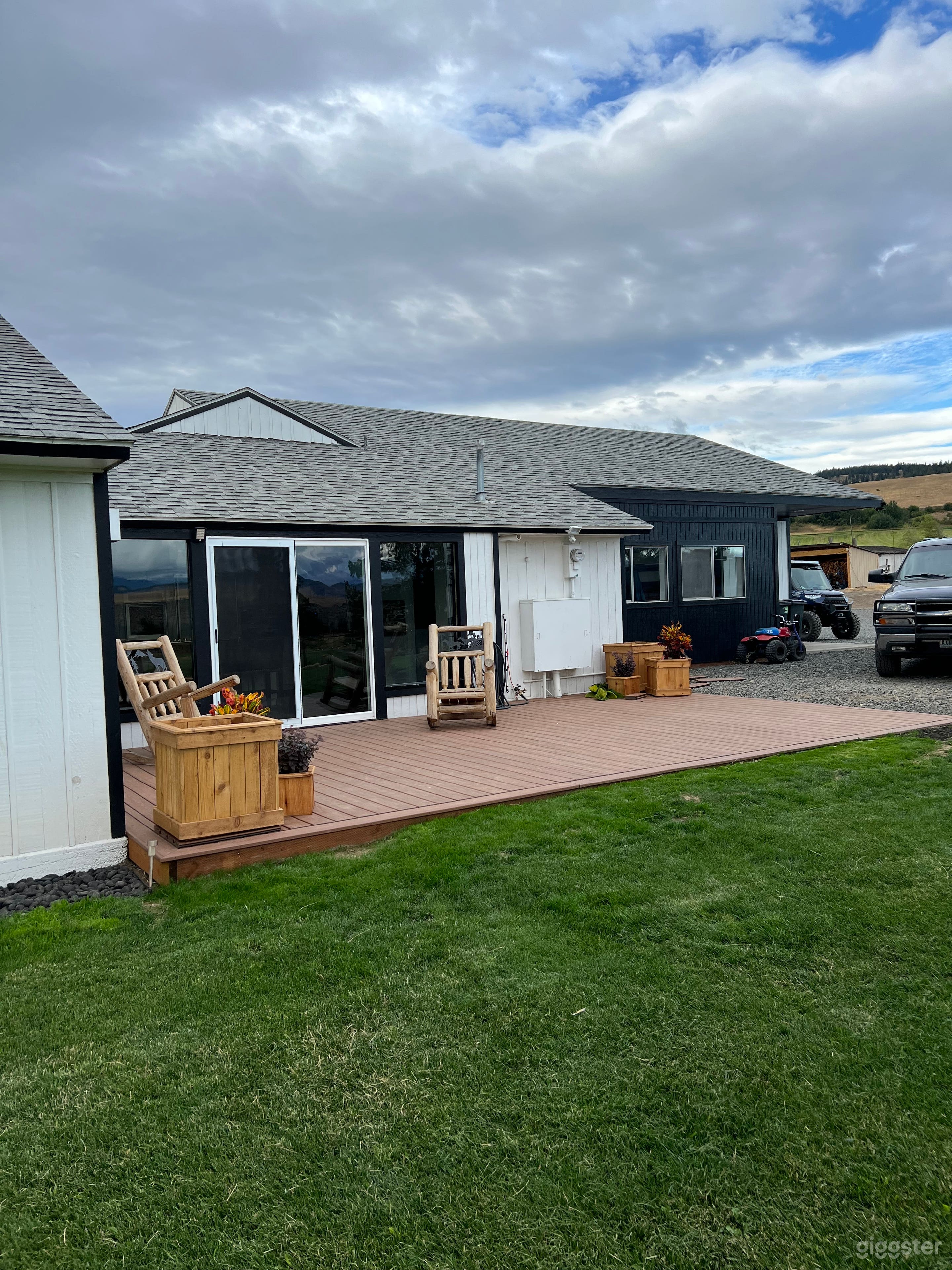 Front porch over looking the property 