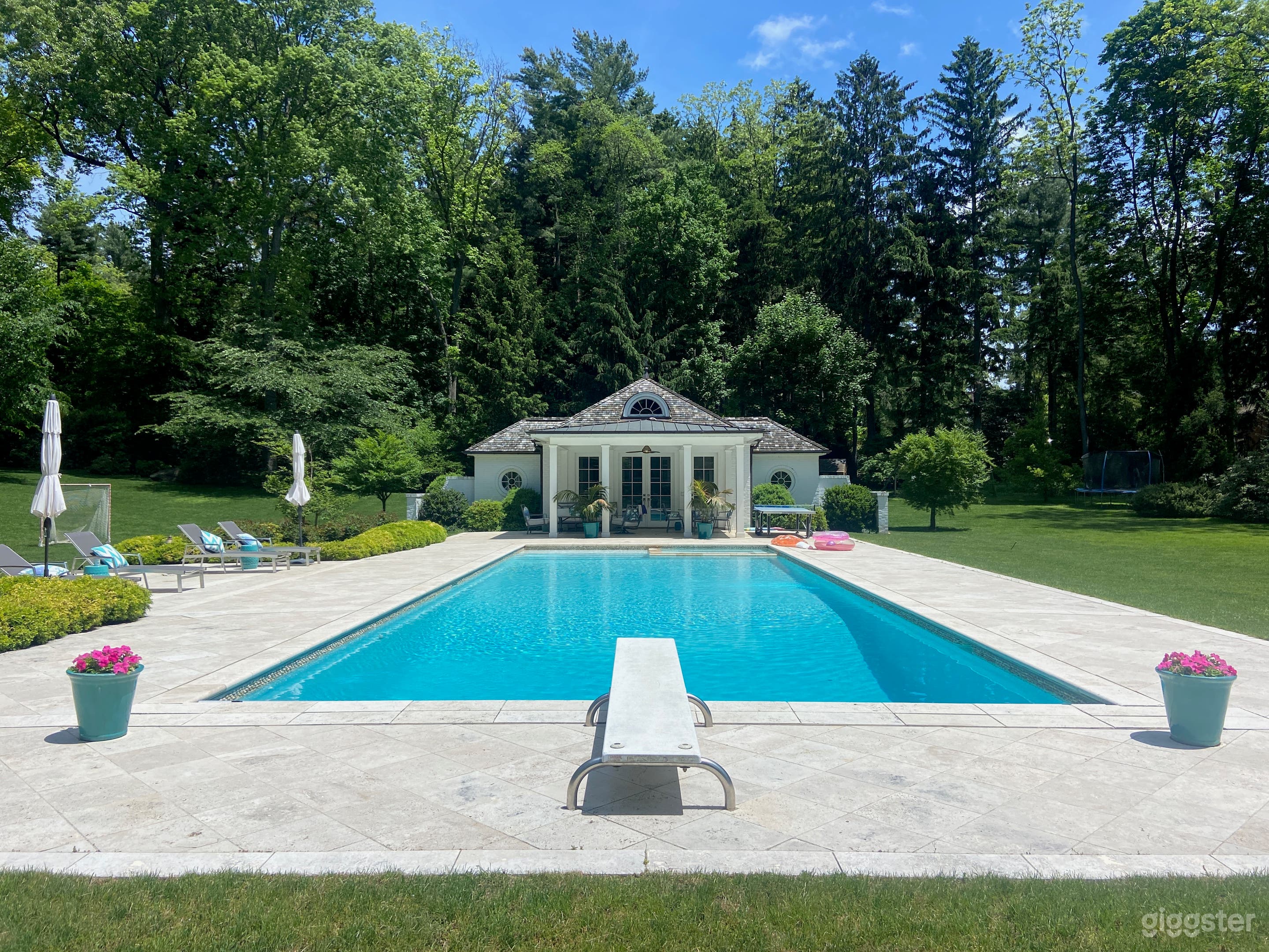 Pool and pool house 