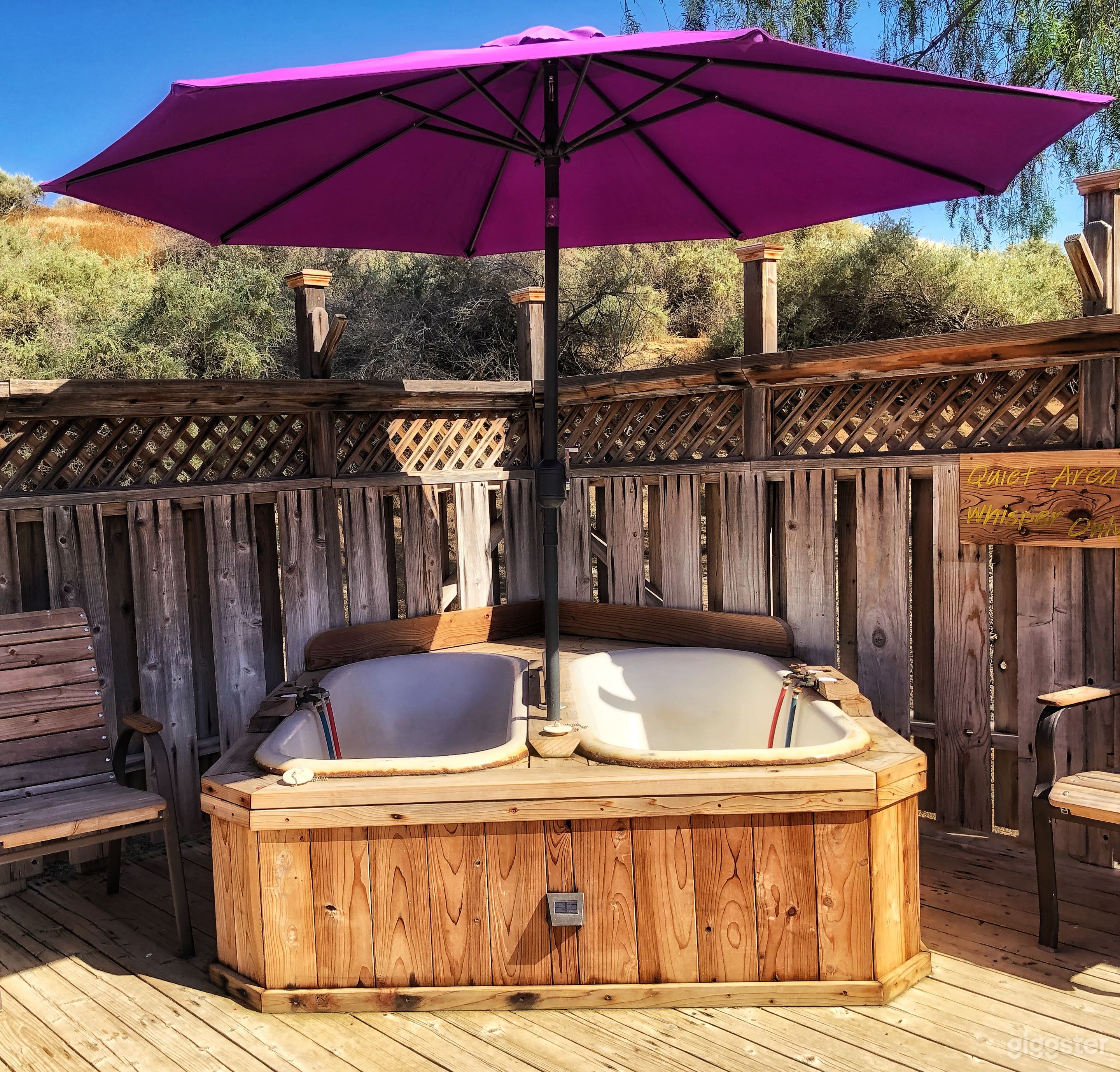 Individual Hot Tubs - Great for Couples.