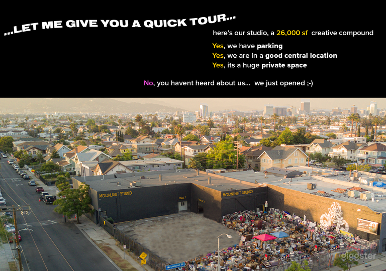  #1 VOID Stage, CYC, 20ft high, Parking, Mid City 