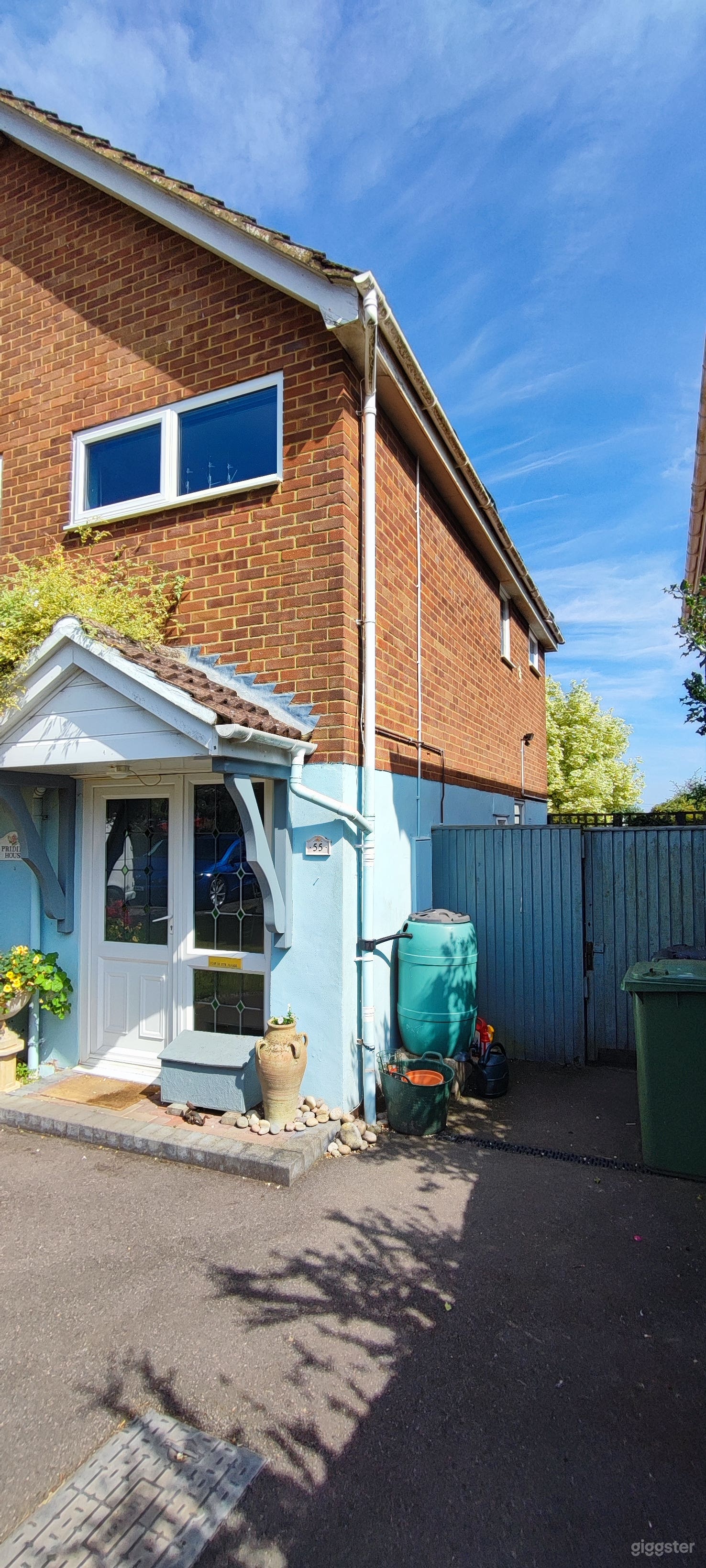 Front door and side gate