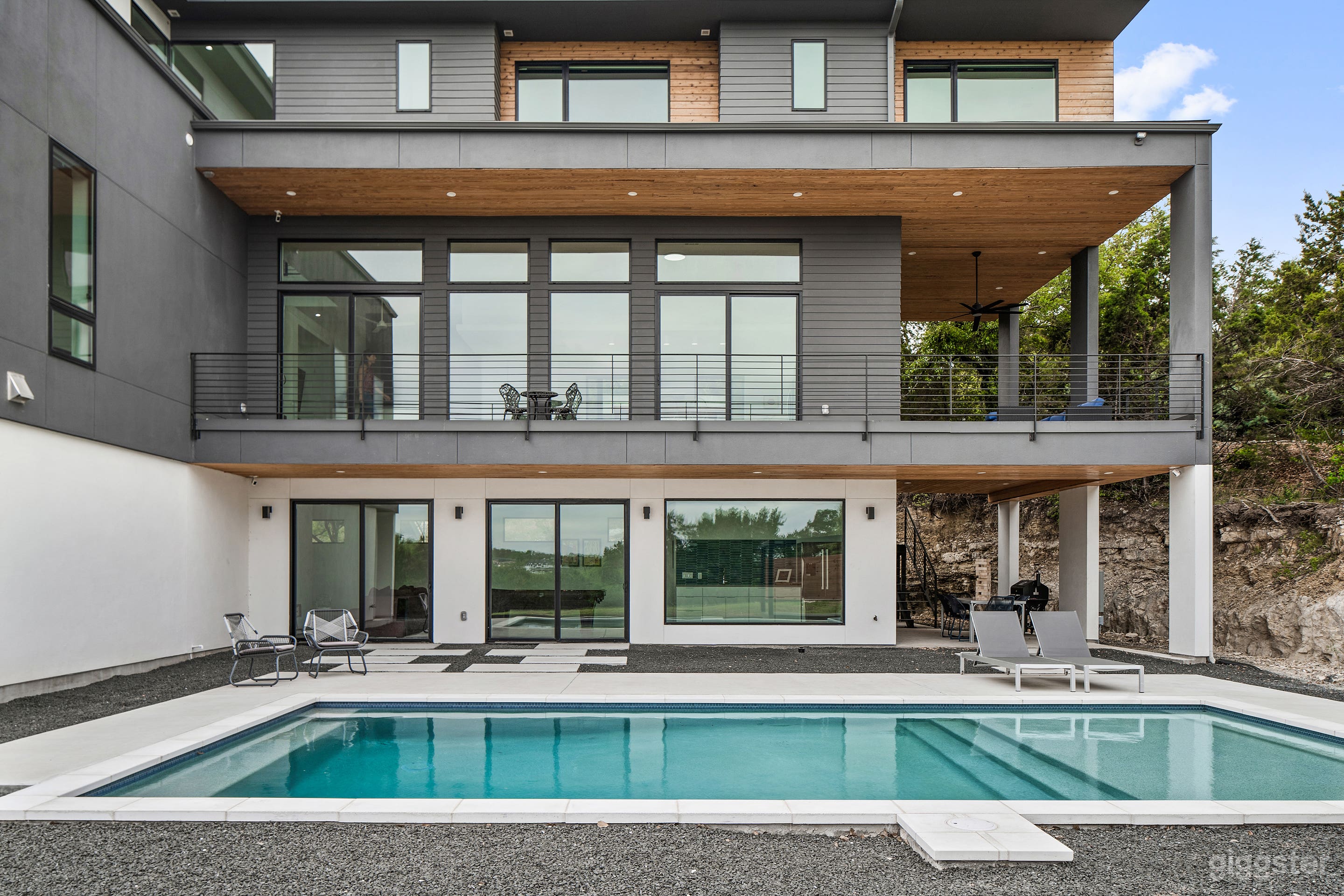 Back exterior of house.