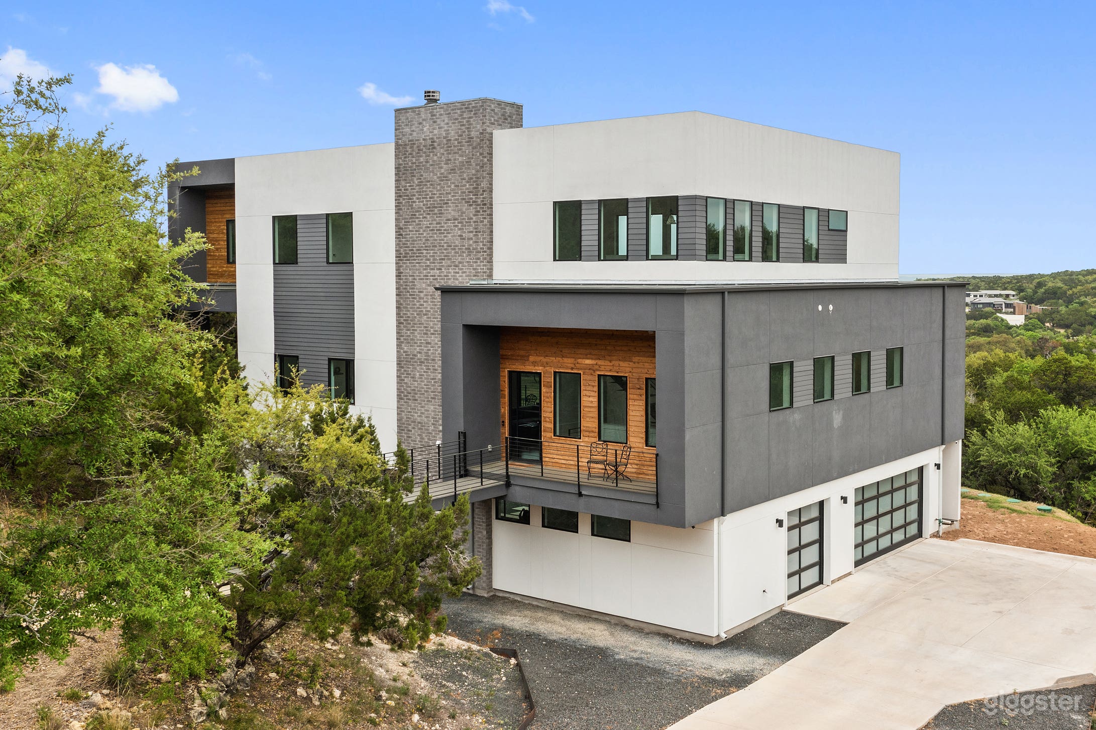 Front exterior of house.  Has been featured in architectural publications and competitions.