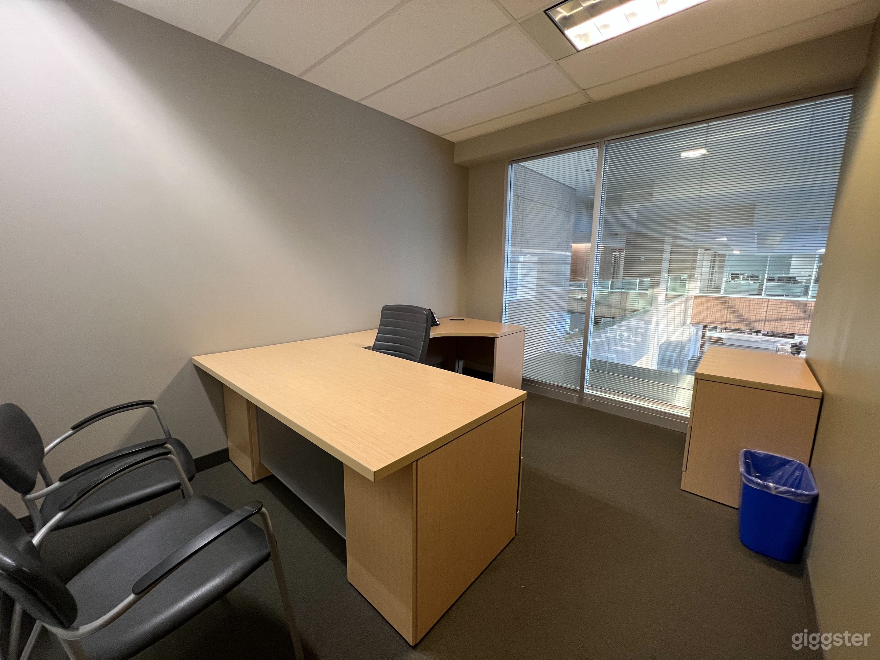 Intelligent Office Scarborough offers private office with executive furniture. 
Size of the office is 115 sqft and is good for 3 people meeting.
