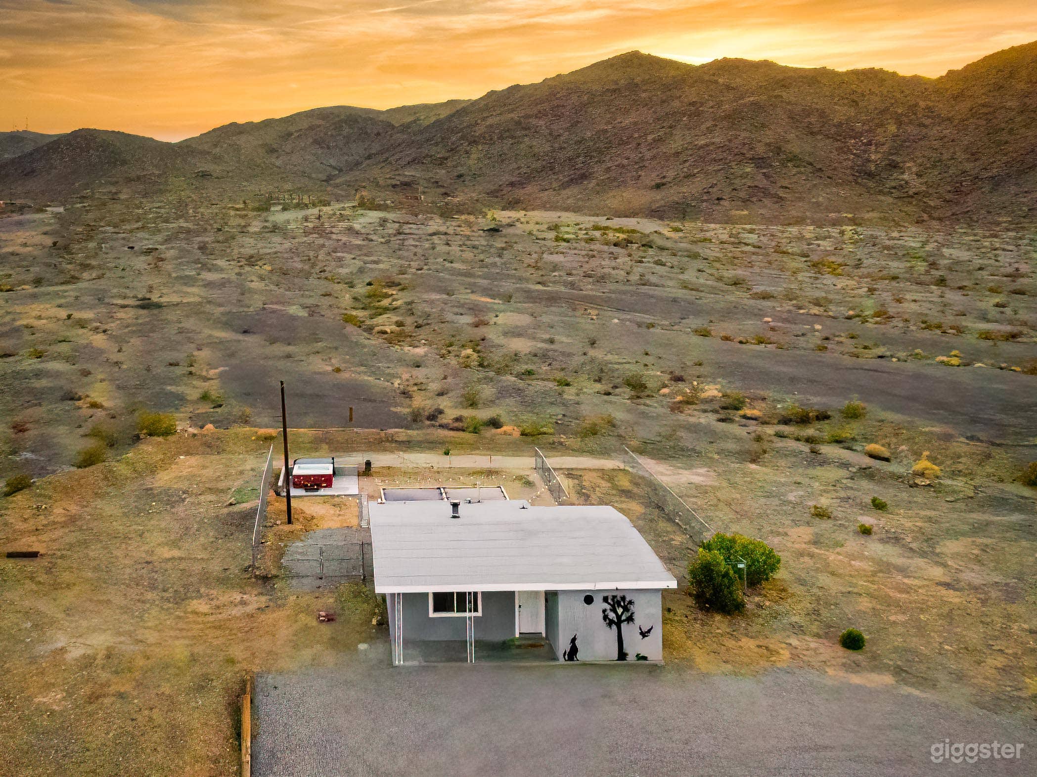 Arial view with copper mountains