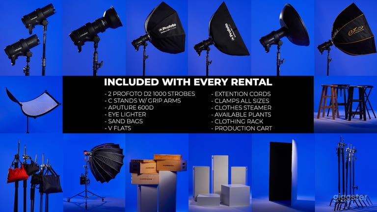  Equipment and Props Included with Every Booking  