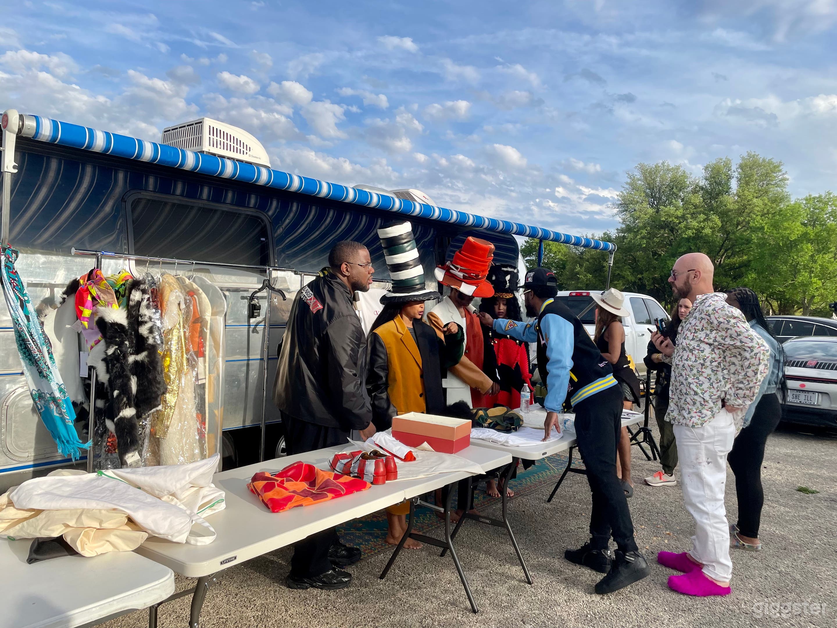 On a Marni photo shoot