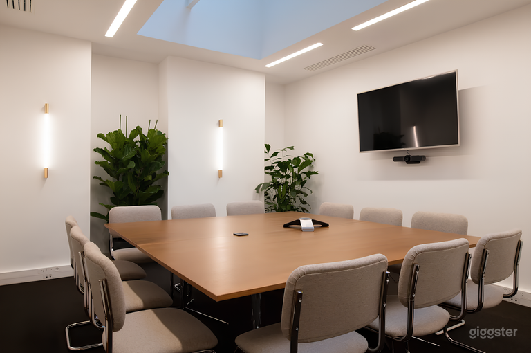  Stylish Board Room Bathed in Natural Light 