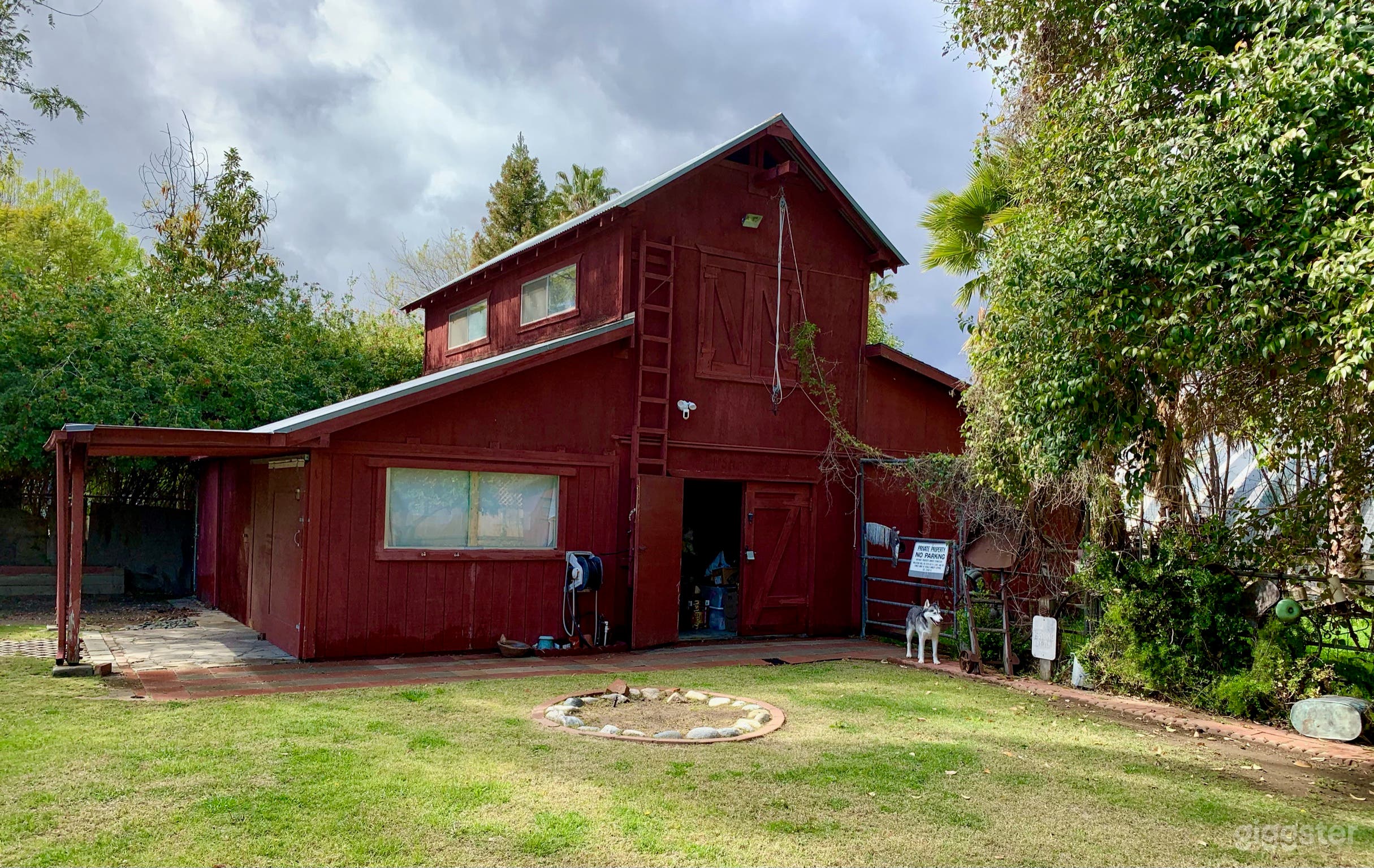 Main entrance and extended porch