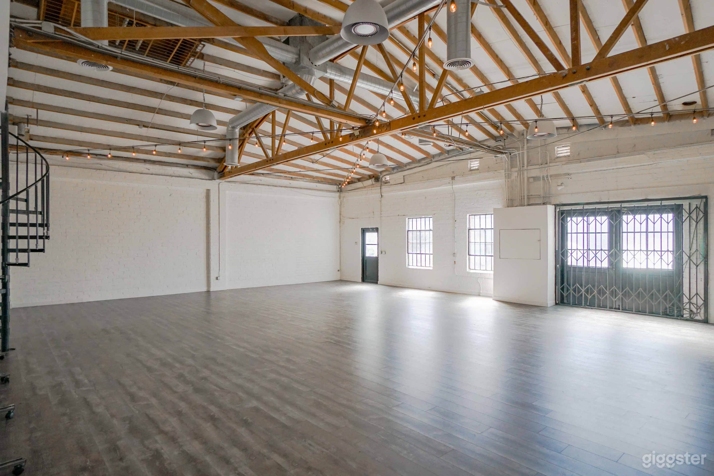 Main Studio South Facing Wall. White Brick