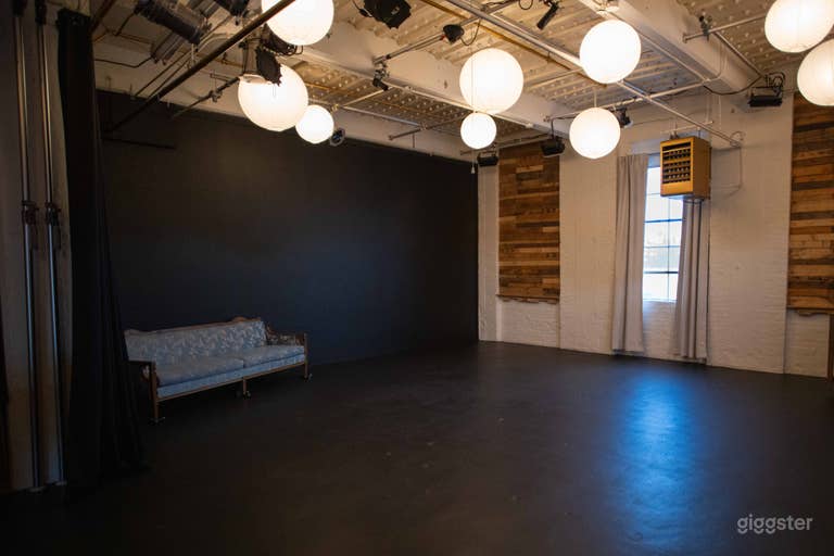  North window and black wall 