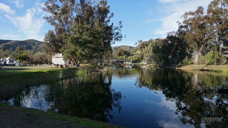  View of the pond from the back, looking towards the house 