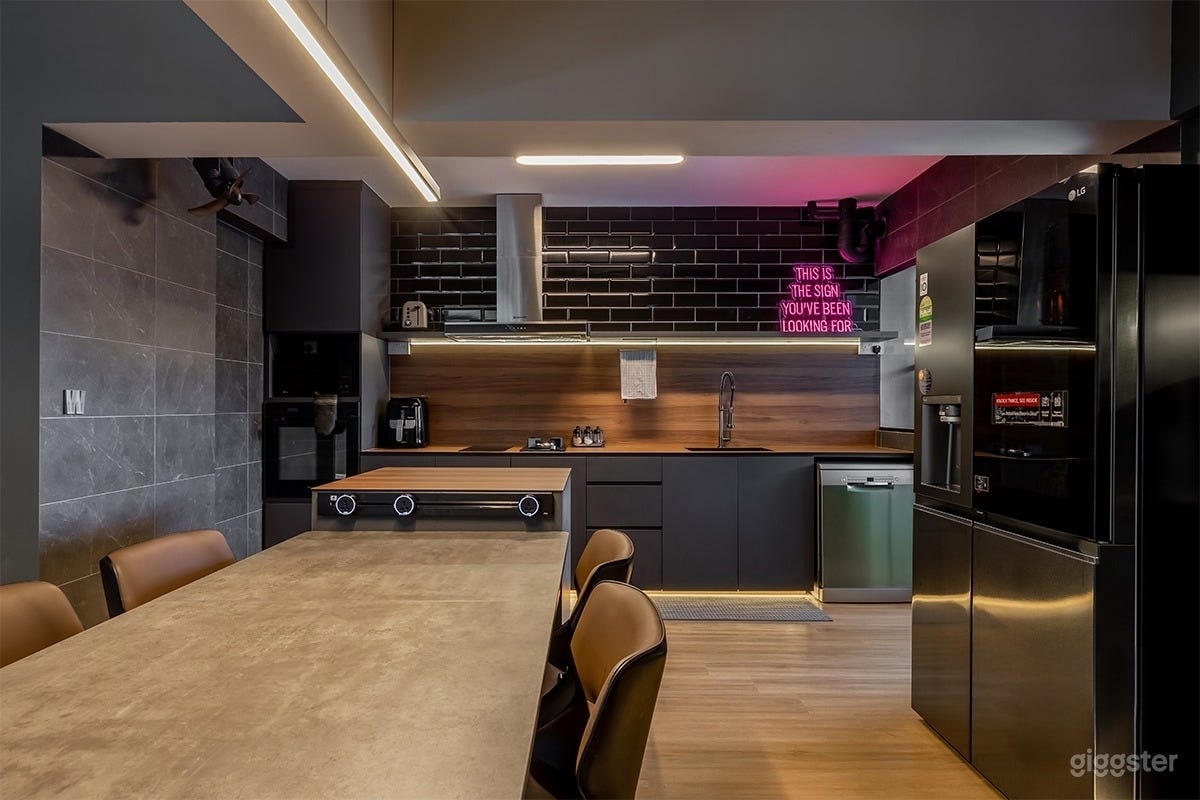 Dark, Modern 5 room Apartment Photo 3