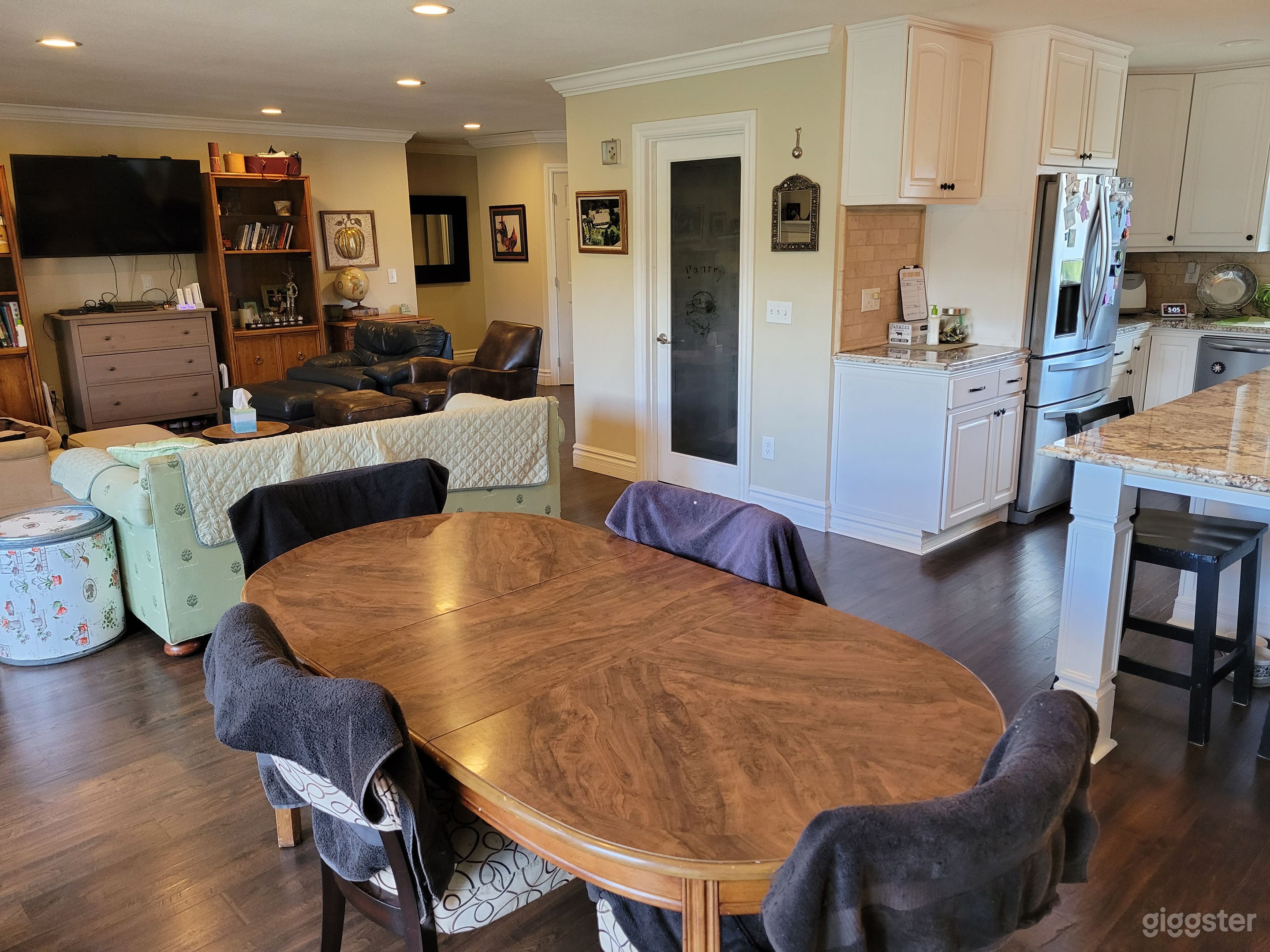 Partial view of family room