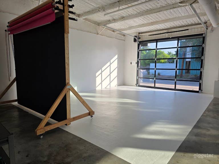  Natural Light Garage with White Canvas Studio 