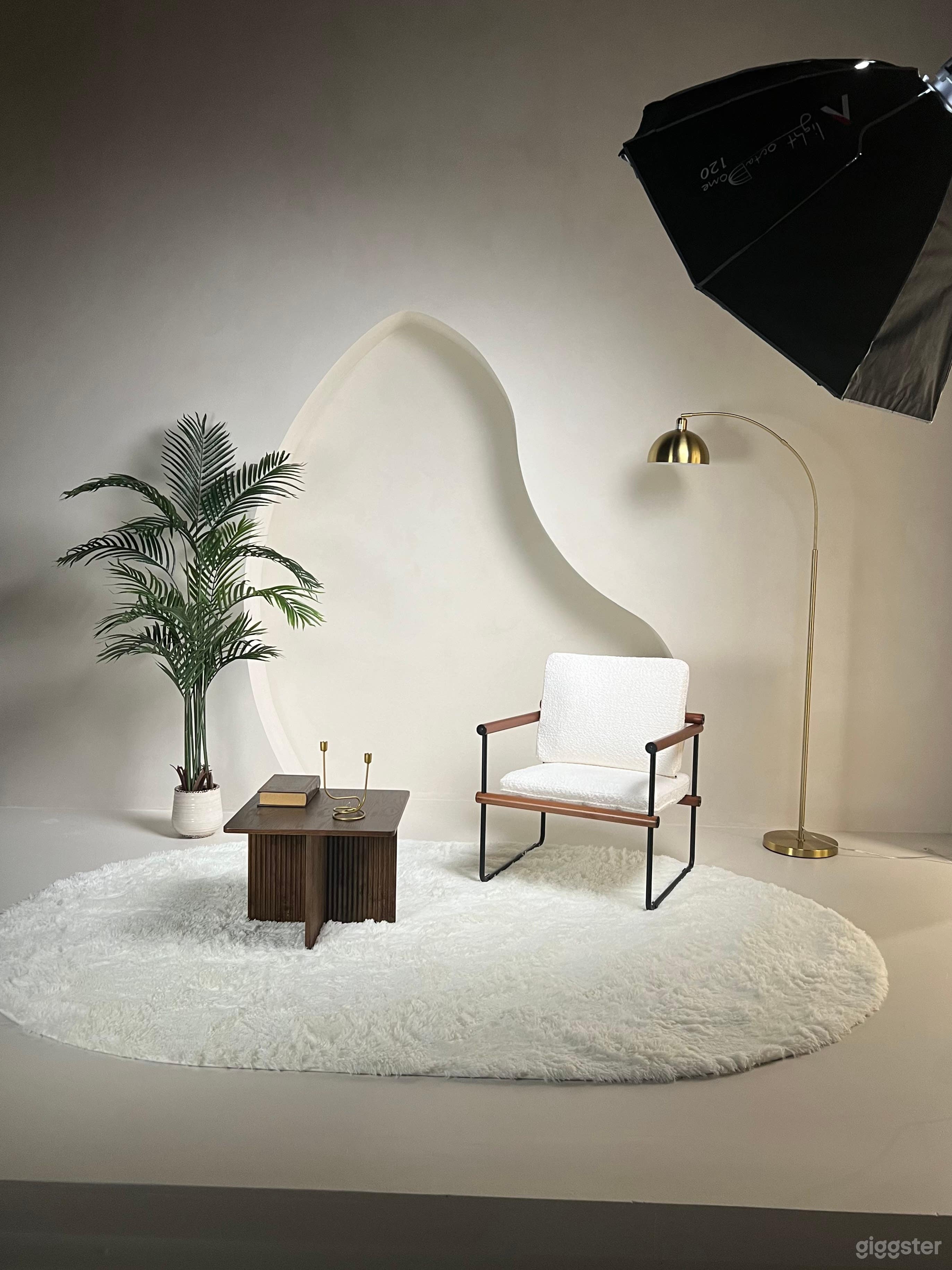 This part of our stage set has an irregular shaped arch embedded right in the center of the 14 ft wall. Props can be placed around to create different settings accordingly. This set is one part of the main stage set connected by an arch walkway. 