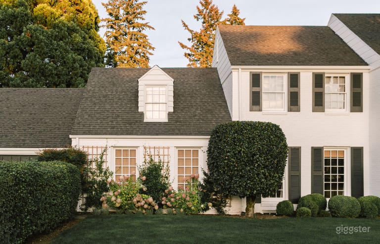  White Brick Colonial House with Spacious Backyard 