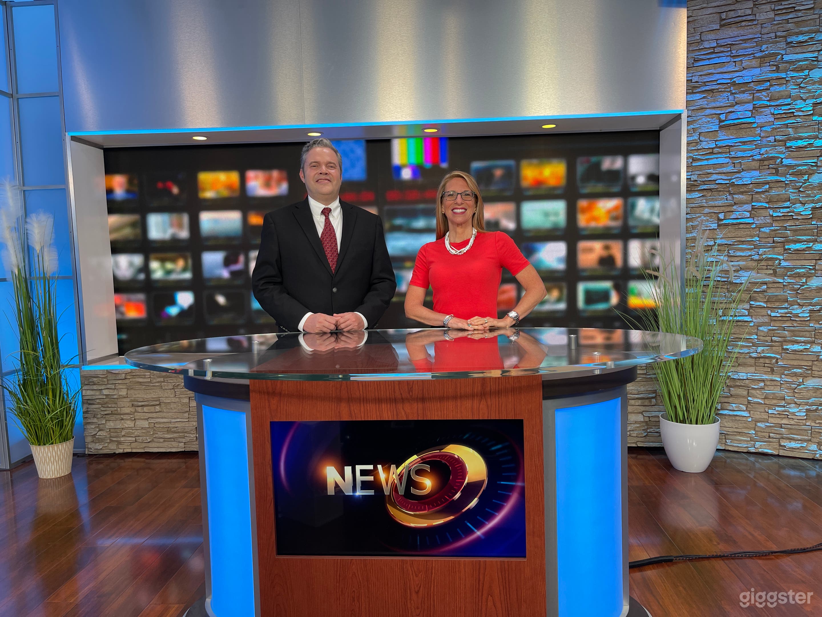 Broadcast Talk Show Studio Sets and Green Screen Photo 4