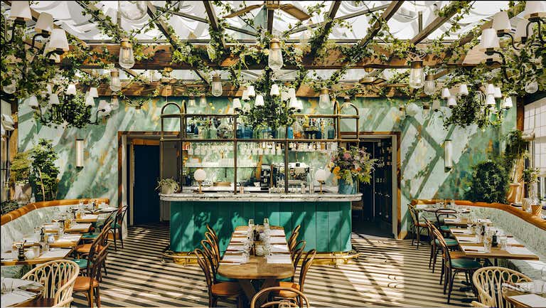  Pink Florentine-Inspired Trattoria Bathed in Natural Light 