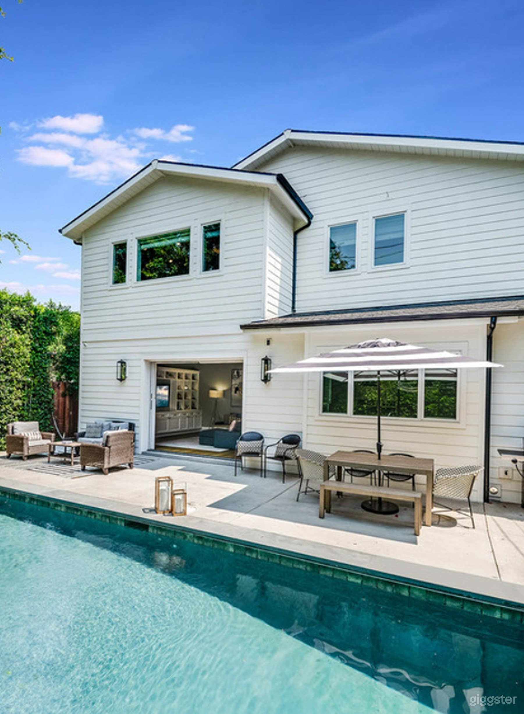 Backyard Pool Spanish-style home Modern Farmhouse  Photo 3