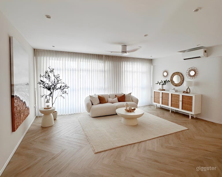  Piso HDB Brillante y Acogedor con Ambiente Moderno Costero de Estilo Granja 