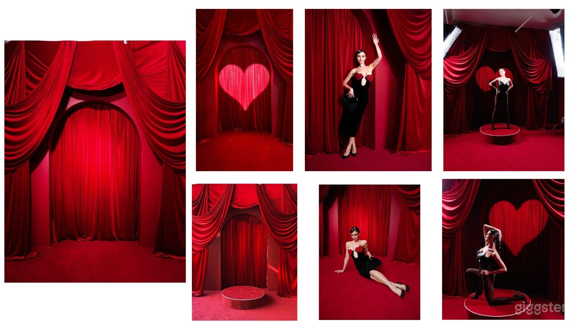 Two Valentine’s Sets / red velvet + White L-CYC w/ light Photo 3
