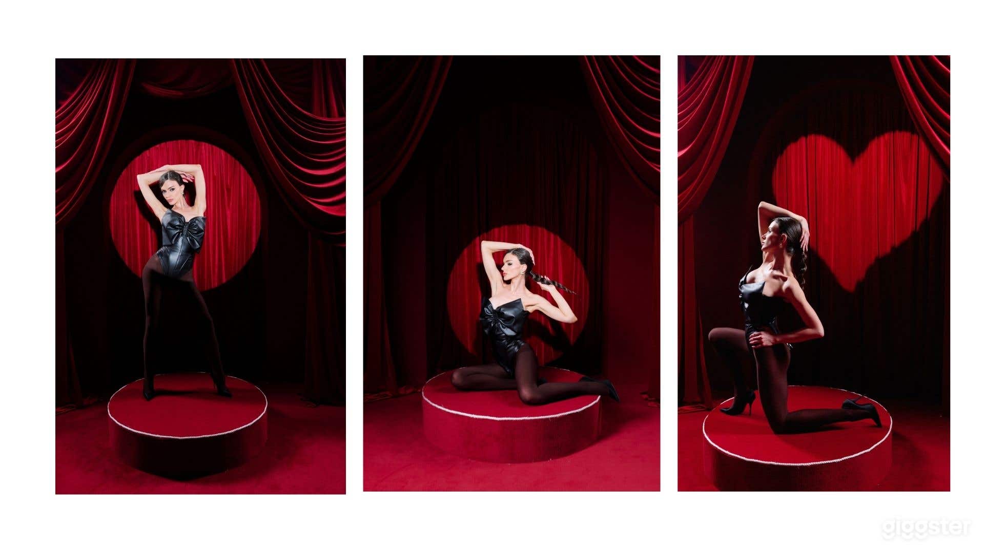 Two Valentine’s Sets / red velvet + White L-CYC w/ light Photo 2