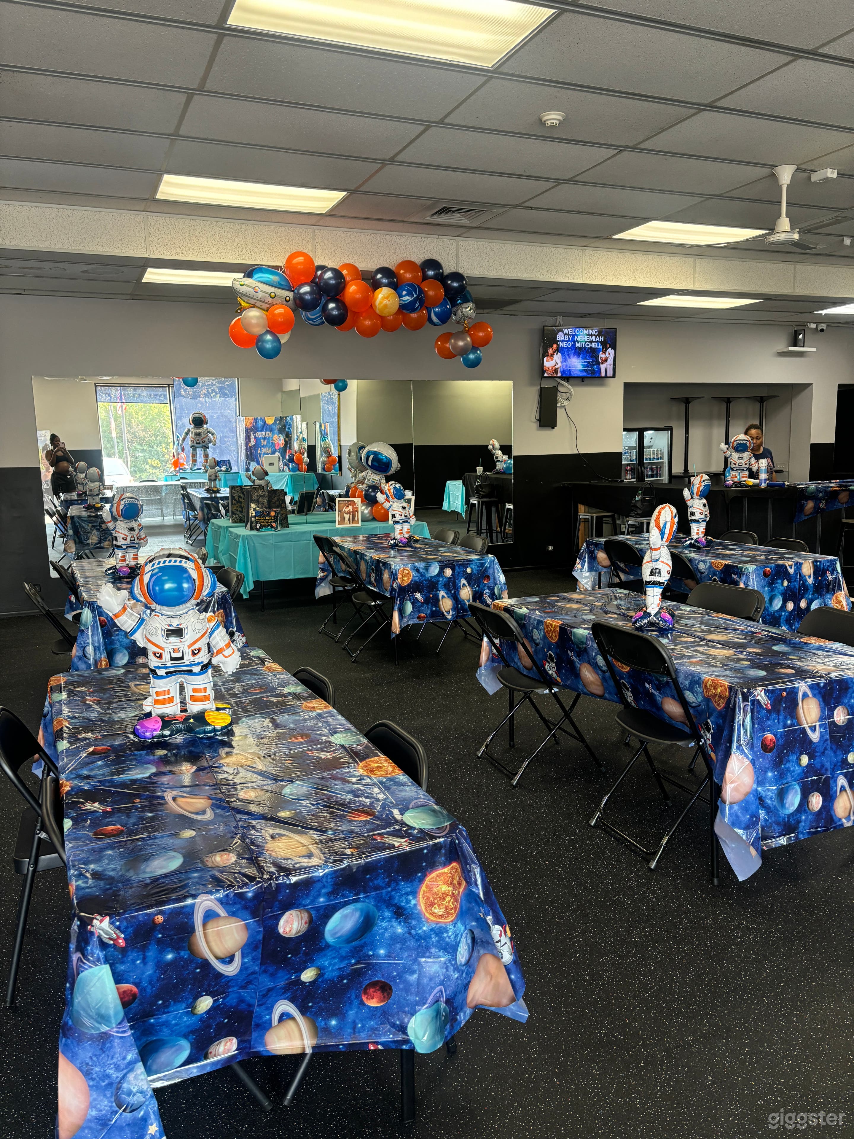 Common area space decorated