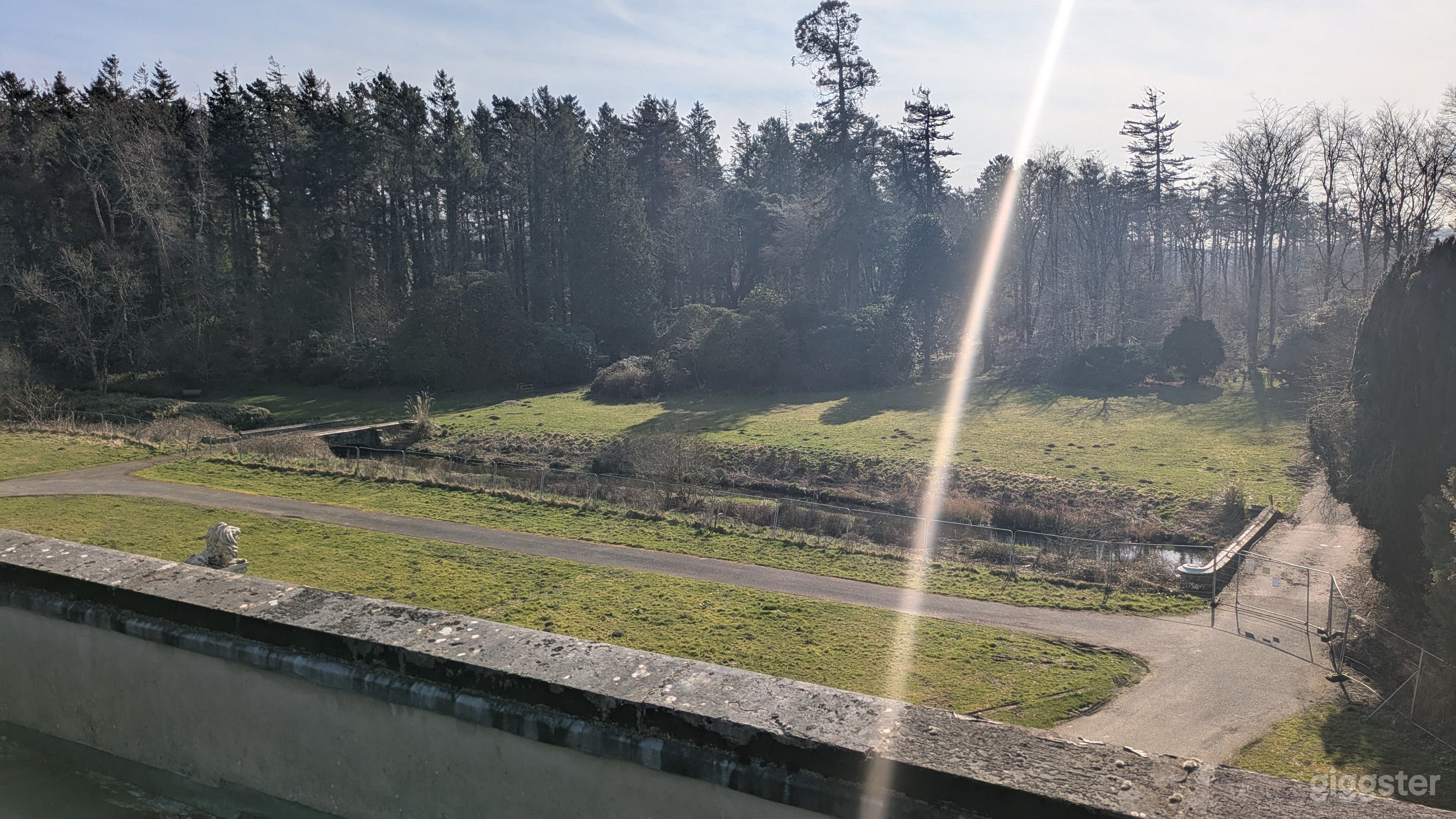 View of front garden from the roof