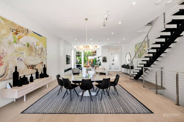  From dining room to living room in front. Large double wide doors to bring equipment
 