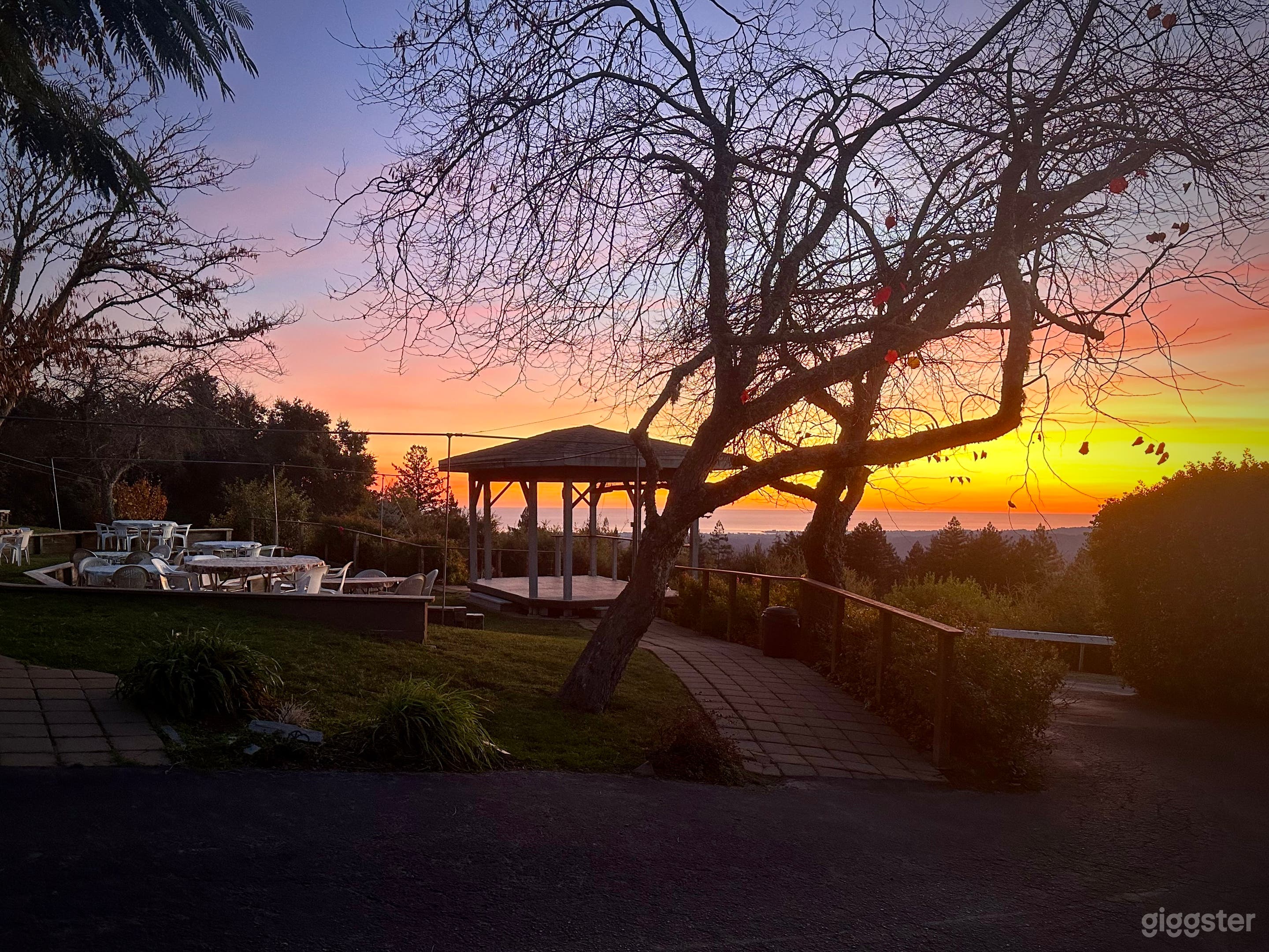 Amphitheater at sunset