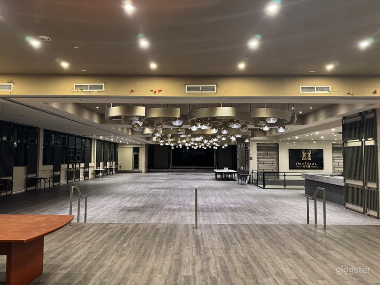  Large, well-lit 12,000 sq ft hall with kitchen and bar. 