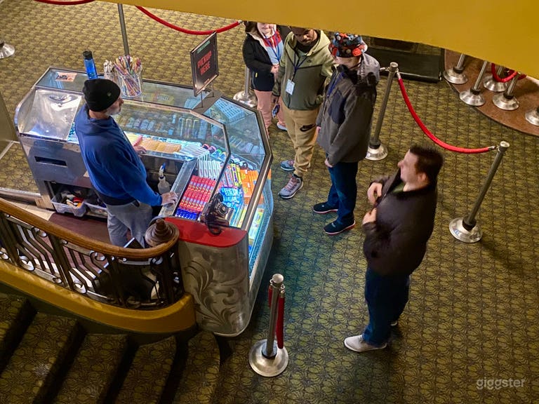 Concession stand from curved staircase.  