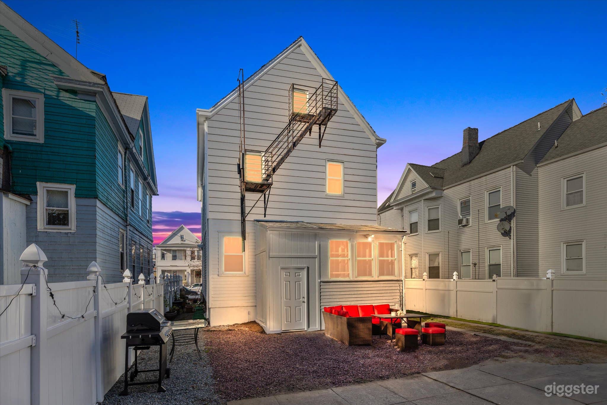 Walk outside to your backyard oasis, an east-facing paradise with stretched patio furniture, decorative lights and captivating night sky views. 